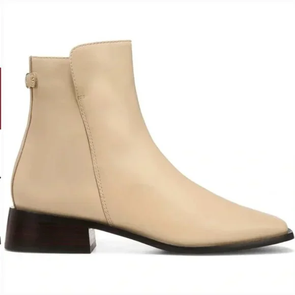 NWOB Sam Edelman Women's Thatcher Ankle Boot in Eggshell Size 7.5 - Picture 6 of 7